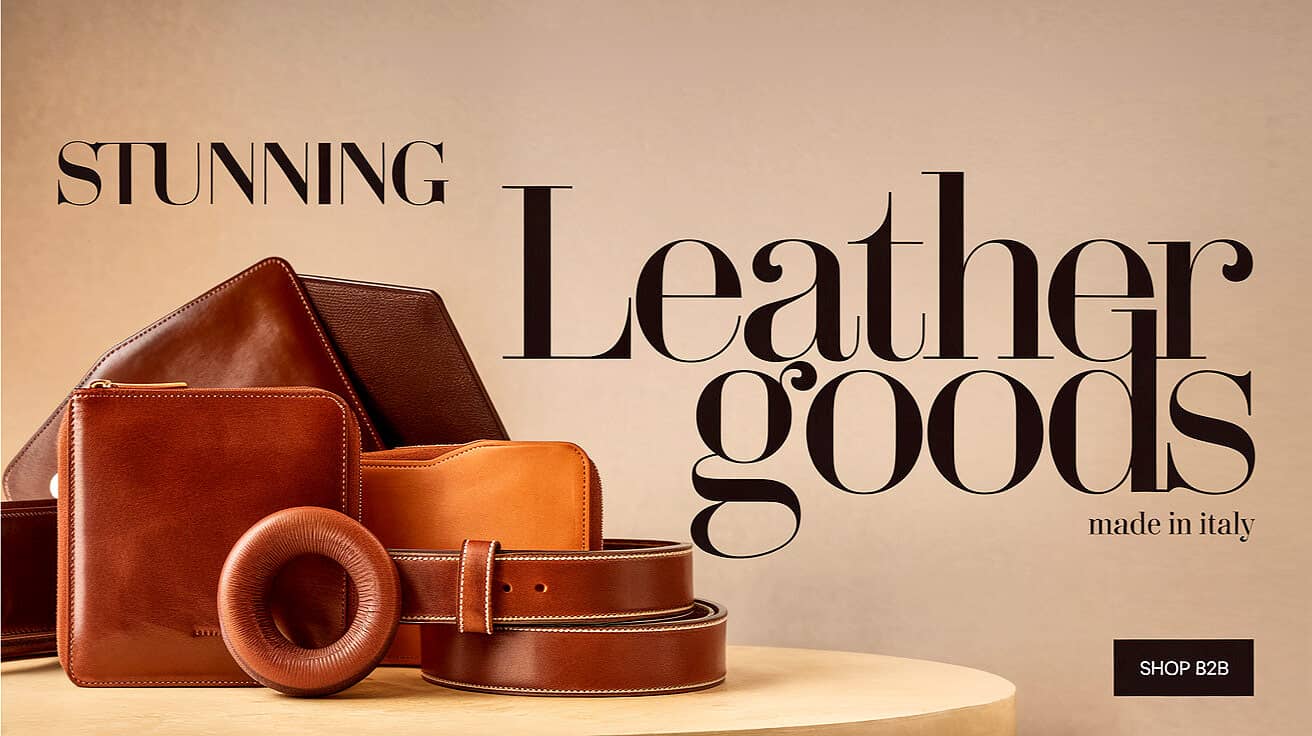 Find Italian manufacturers of luxury leather goods for wholesale or private label: belts, wallets, purses made in Italy